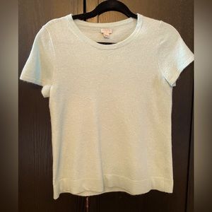 Pale blue J.Crew wool top. Used
